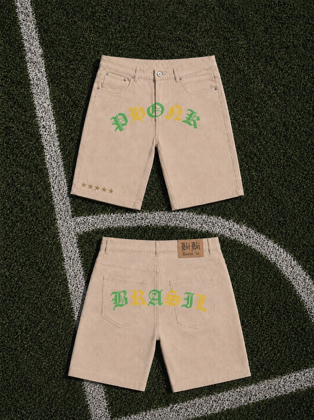 Phonk Brasil Denim Shorts