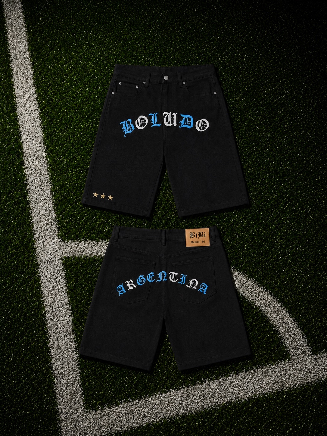 Boludo Argentina Denim Shorts